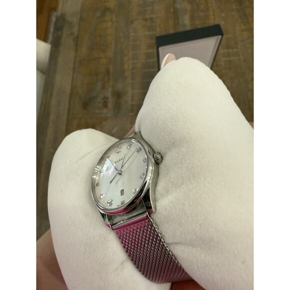 Gucci Women's G-Timeless White MOP Dial Watch - YA1264040 - Picture 8 of 11